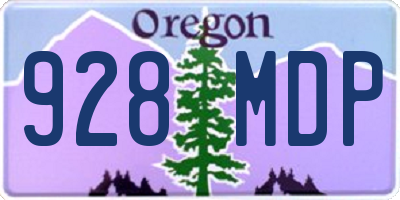 OR license plate 928MDP