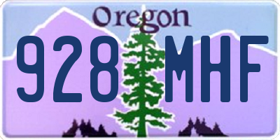 OR license plate 928MHF