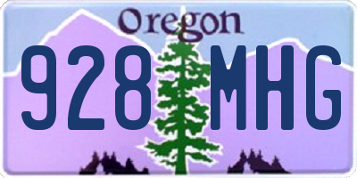 OR license plate 928MHG