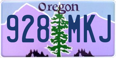 OR license plate 928MKJ