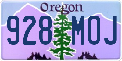 OR license plate 928MOJ