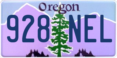OR license plate 928NEL