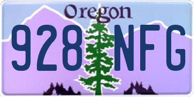 OR license plate 928NFG