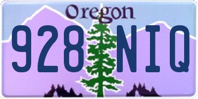 OR license plate 928NIQ