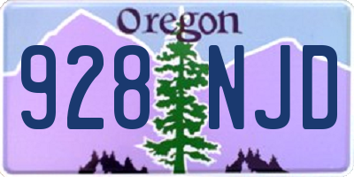 OR license plate 928NJD