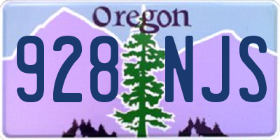 OR license plate 928NJS
