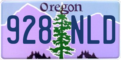 OR license plate 928NLD