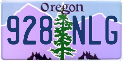 OR license plate 928NLG