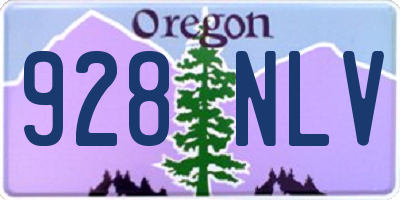 OR license plate 928NLV