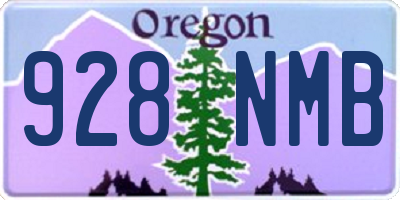 OR license plate 928NMB