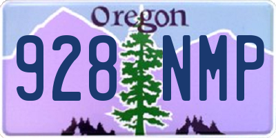 OR license plate 928NMP