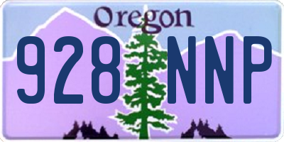 OR license plate 928NNP