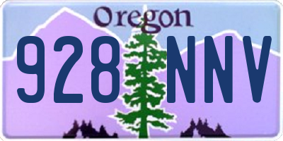 OR license plate 928NNV
