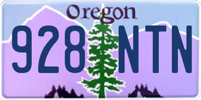 OR license plate 928NTN