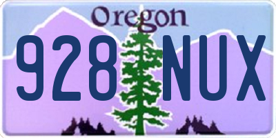 OR license plate 928NUX