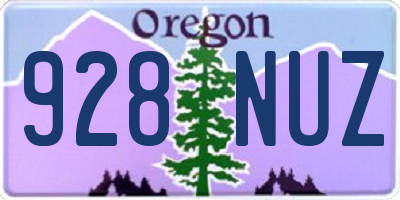 OR license plate 928NUZ