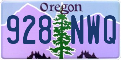 OR license plate 928NWQ