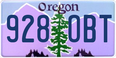 OR license plate 928OBT