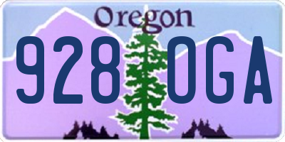 OR license plate 928OGA