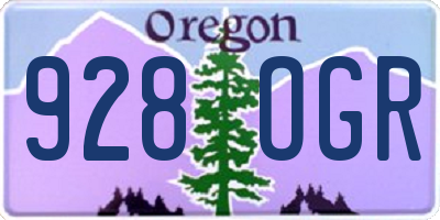 OR license plate 928OGR