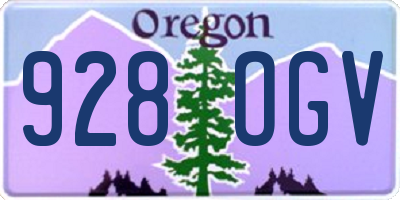 OR license plate 928OGV