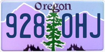 OR license plate 928OHJ