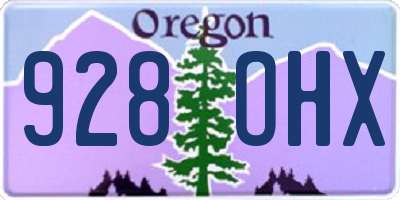 OR license plate 928OHX