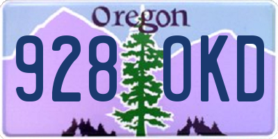 OR license plate 928OKD