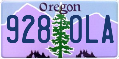OR license plate 928OLA