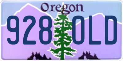 OR license plate 928OLD