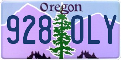 OR license plate 928OLY