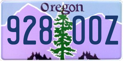 OR license plate 928OOZ