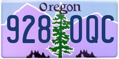 OR license plate 928OQC