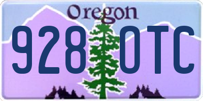 OR license plate 928OTC