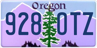 OR license plate 928OTZ