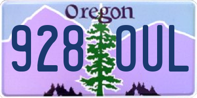 OR license plate 928OUL