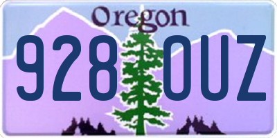 OR license plate 928OUZ