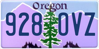 OR license plate 928OVZ