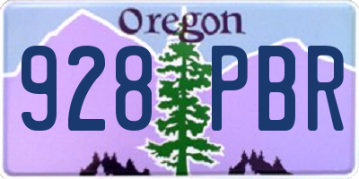 OR license plate 928PBR