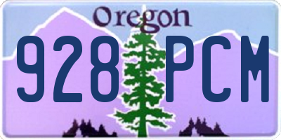 OR license plate 928PCM