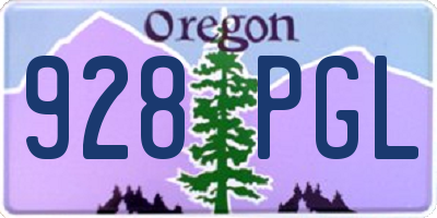 OR license plate 928PGL
