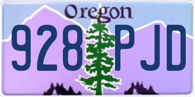 OR license plate 928PJD