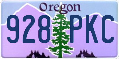 OR license plate 928PKC