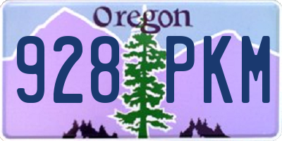 OR license plate 928PKM
