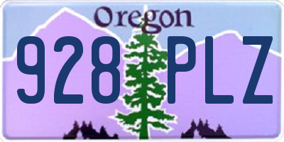 OR license plate 928PLZ