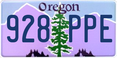 OR license plate 928PPE