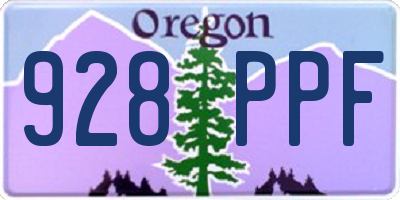 OR license plate 928PPF