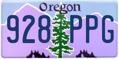 OR license plate 928PPG