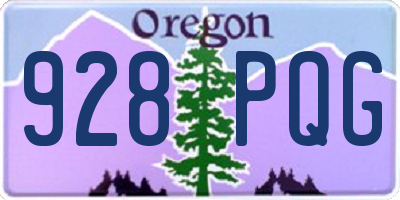 OR license plate 928PQG