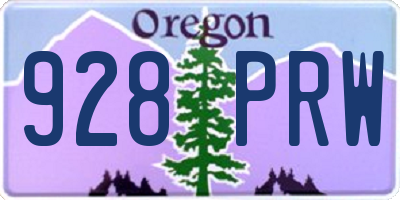 OR license plate 928PRW